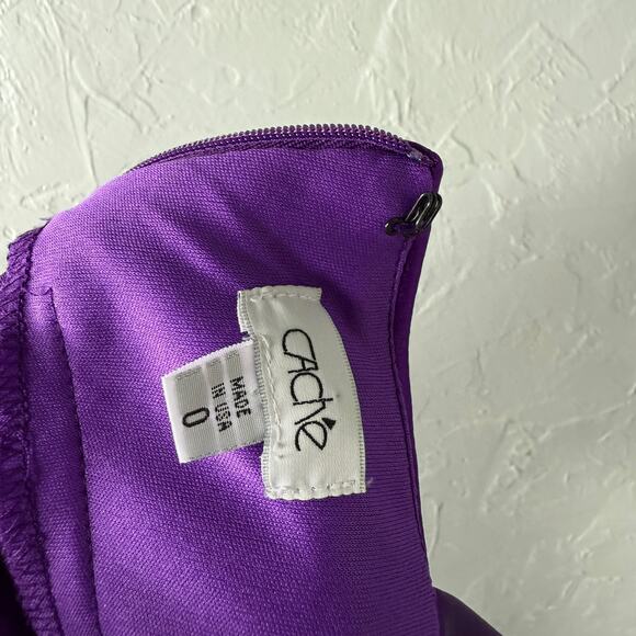 Y2K Vintage Dress Cache Evening 0 Maxi Prom Satin Movie Star Glam Mermaid CC6 - Picture 6 of 7